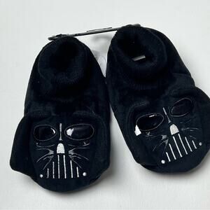 Star Wars Darth Vader  Character Boy's Black Slippers  Sz M 7-8